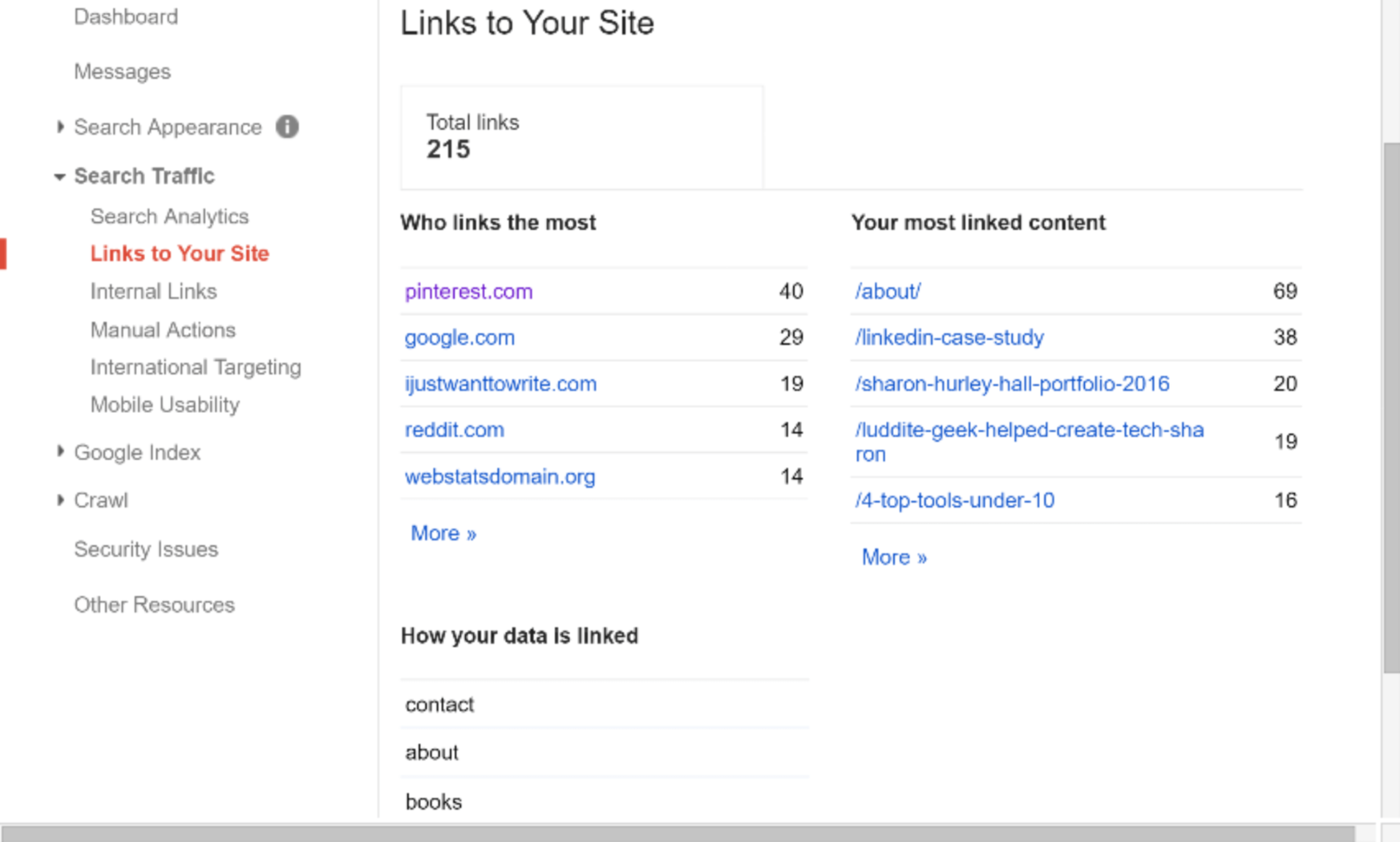 How to detect manual action penalties in Google Search Console and lift them 16261788334572 Export external links to the Google Search Console