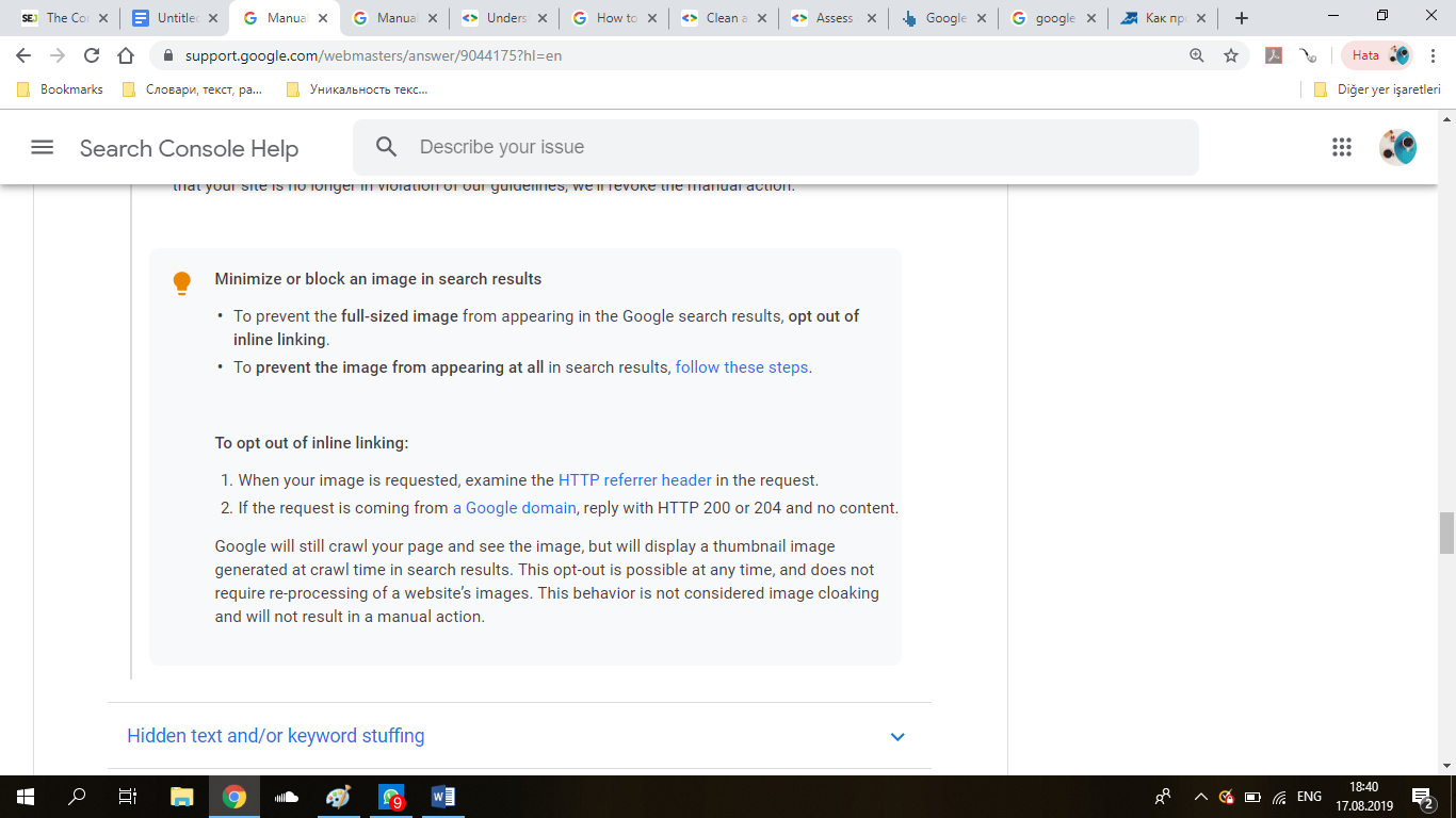 How to detect manual action penalties in Google Search Console and lift them 16261788334575 Disabling hotlinking in the Google Search Console